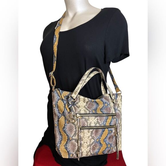 Jessica Simpson Snake Print Satchel - Picture 2 of 16